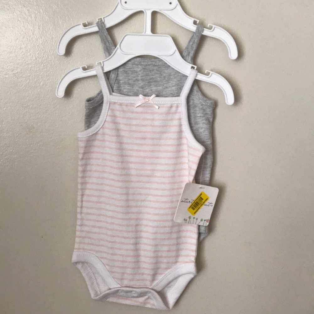 Pink & Grey Onesie Tanks